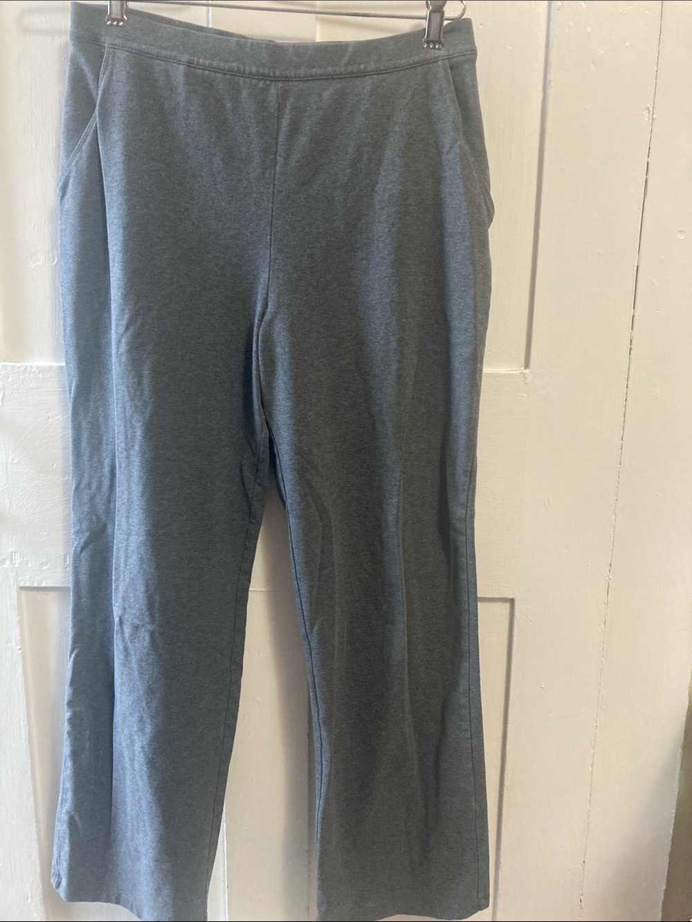 L.L. Bean Gray Straight-Leg Pull-On Pants